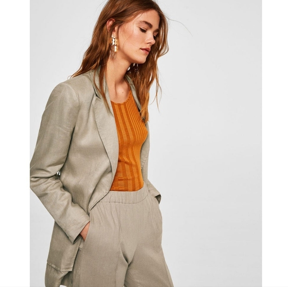 Mango Linen Beige Casual Suite - Picture 4 of 14